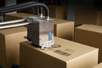 The Cx350i remote head printing downwards onto a horizontal surface